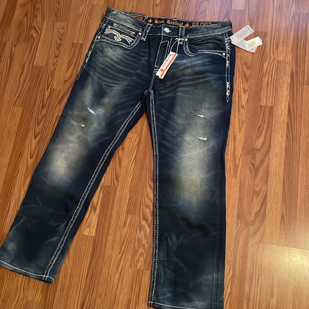 NWT Rock Revival Bonakk Straight jeans size 40